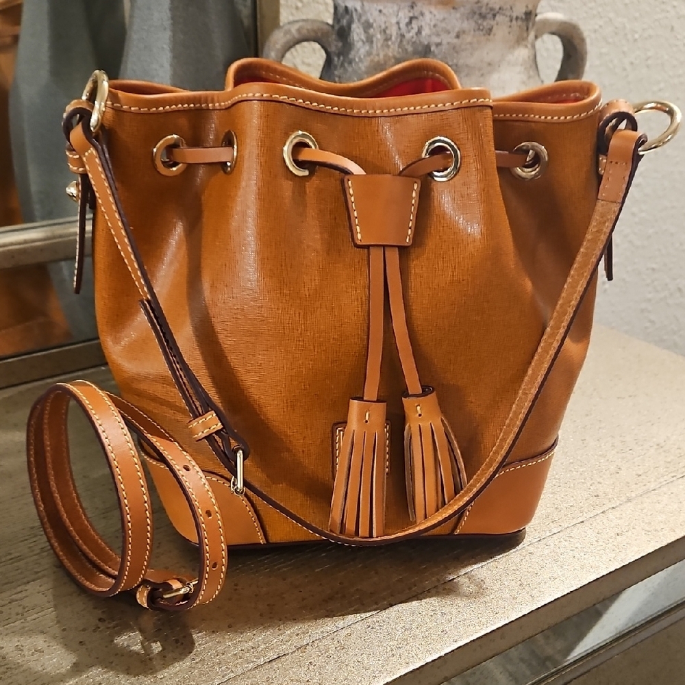 Dooney And Bourke Saffiano Drawstring Crossbody, Nwt